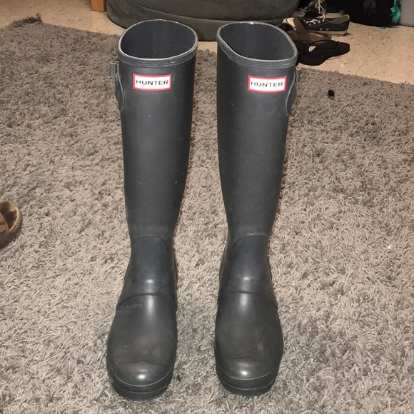 Dark Grey Hunter Boots - Picture 1 of 3